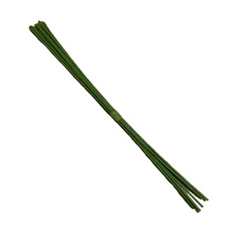 Bloemen draad, groen omwikkeld 2,6mm dik x 36cm lang, 10 stuks per verpakking