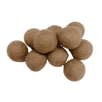 Vilt ballen, circa 2 cm, Bahama Beige, 10 st. per verpakking