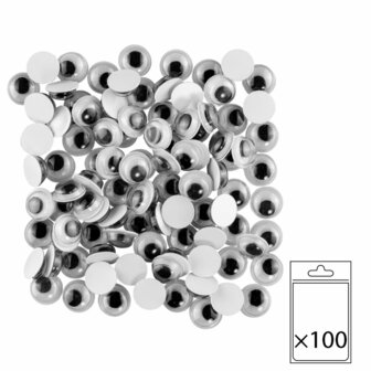 Wiebel ogen, 6 mm, 100 stuks per zakje