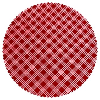 Vilt print schotse ruitjes 30 x 40 cm rood/wit - Viltdeco 