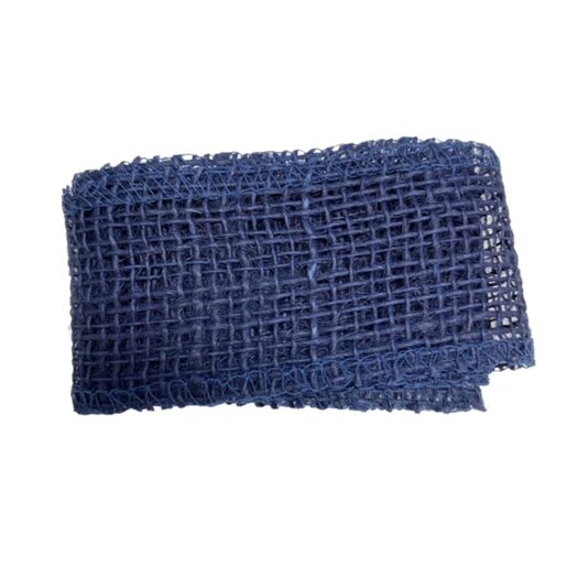 Jute Band Donkerblauw 5 Cm Breed Per Meter Viltdeco